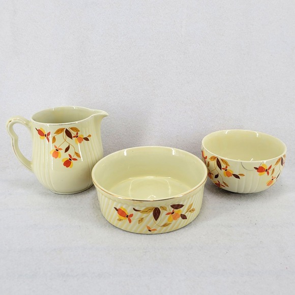 Hall Other - Vintage Hall Autumn Leaf 3-Piece Set – Jewel‎ Tea Mary Dunbar